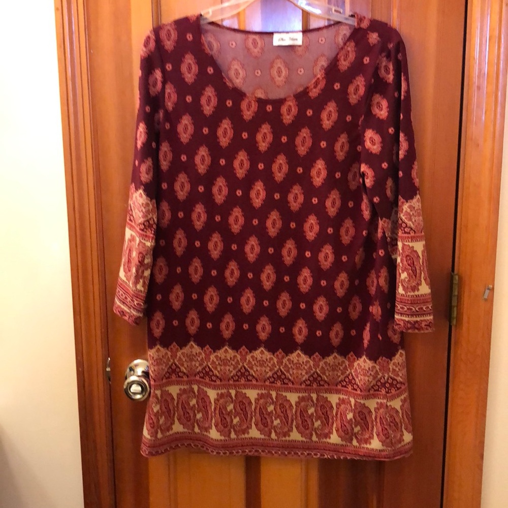 Multi color long top